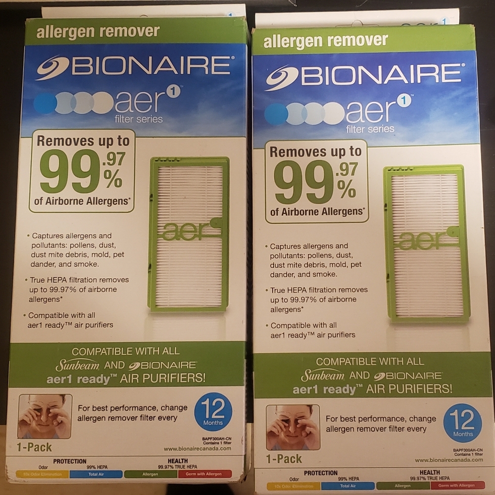 Bionare Allergy removing air purifier filters